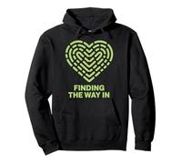 Finding The Way In Heart Maze Design Pullover Hoodie
