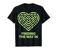 Finding The Way in Heart Maze Design T-Shirt