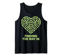 Finding The Way in Heart Maze Design Tank Top