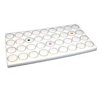 FindingKing 36 White Foam Gem Jars Gemstone Storage Display Tray Insert