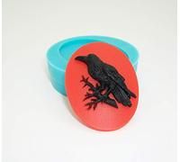 Findings Stop Brand Silicone Mold Raven Cameo Flexible for Crafts, Jewelry, Resin, Scrapbooking, Polymer Clay