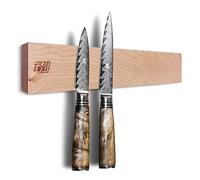 FINDKING Maple Wood Magnetic Knife Strip, Magnet Utensil Holder for Wall, Refrigerator, Wooden Rack for Kitchen Knives, No Drill (Beige, 30CM, Without Knives)