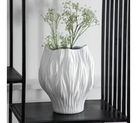 findlay large ceramic clay vase in matt white