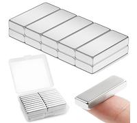 FINDMAG 10 Pack 30 x 10 x 5 mm Strong Neodymium Magnets Bar, Fridge Magnets Bar, Whiteboard Magnets, Rare Earth Magnets, Small Strong Magnets for Crafts Kitchen DIY Tool Office Locker Iron Shelf