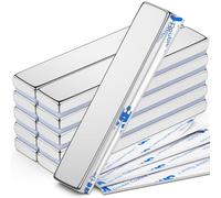 FINDMAG 10Pcs Strong Neodymium Magnets Bar, Heavy Duty Rare Earth Magnets, Rectangular Magnetic Bar, Small Powerful Magnetic Bar for Crafts Kitchen DIY Tool Storage Science Office - 60x10x4mm
