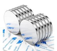 FINDMAG 12 Pack Strong Disc Magnets, Adhesive Magnets, Neodymium Magnet with Double-Sided Adhesive, Fridge, DIY, Building, Scientific, Craft, Office Magnet - 0.98 inch x 0.08 inch