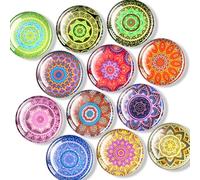 FINDMAG 12 Pcs Magnets Refrigerator, Cute Magnets Fun for Fridge, Whiteboard, Strong Fridge Magnet Circle for Kitchen, Home, Glass Locker Magnet for Gift, School, Classroom, Picture, Valentine's Day