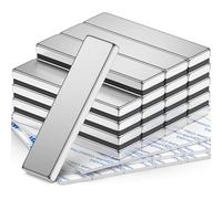 FINDMAG 20 Pack Powerful Rare Earth Neodymium Magnets, 40x10x3mm Strong Magnets Heavy Duty Bar Magnet with Double-Sided Adhesive, Perfect for Fridge, Garage, Kitchen, Science, Craft, Office, DIY