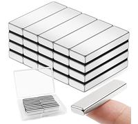 FINDMAG 20Pcs Strong Neodymium Bar Magnets, Rare Earth Fridge and Whiteboard Magnets for Crafts, Kitchen, DIY, Office, Locker, Iron Shelf - 40 x 10 x 5 mm