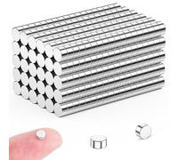 FINDMAG 4 x 2 mm Strong Mini Magnets for Crafts, 50 Pack | Neodymium Fridge Magnets for Photos, Postcard & DIY Project, Round Tiny Magnets for Whiteboard, Office, Refrigerator & Cruise