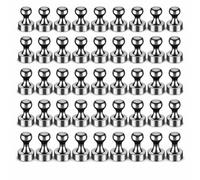 FINDMAG, 48 Pcs Black Neodymium Magnet Push Pins, Strong Fridge Magnets for Whiteboard, Office, Map & Photos