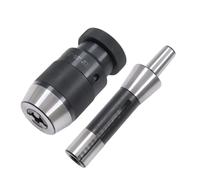 findmall 1/32"-1/2" Keyless Drill Chuck with R8 Shank Arbor - JT33 Mount, Ball Bearing Construction, Self-Tightening Mechanism for Milling Machine, Drill Press, Lathe, Heavy Duty Industrial Tool Holde
