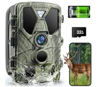 Findn Wildlife Camera 4K 36MP, Built-in 5000mAH Rechargeable Lithium Battery, Trail Camera with No Glow Night Vision Motion Activated Waterproof for Wildlife Deer Scouting Hunting