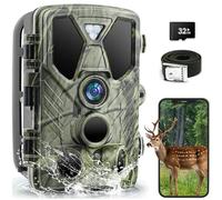 Findn Wildlife Camera 4K 36MP HD Trail Camera with 940nm Night Vision 0.2s Motion Activated Waterproof, Gardens Camera with 32GB SD Card for Outdoor Hunting Bird Watching Nature Scouting