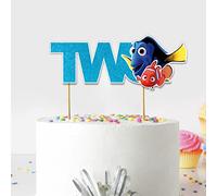 Findng Nmo Two Cake Topper - Elegant Birthday Decoration - Stylish Party Accessory - Durable & Reusable - Perfect for Celebrations, Events & Festive Gatherings