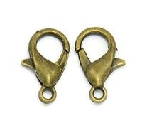 FindPak Supplies Antique Bronze Lobster Clasps Pack of 20 Clasps 12mm x 6mm Bronze