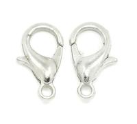 FindPak Supplies Silver Tone Lobster Clasps Pack of 20 Clasps 12mm x 6mm Silver