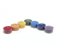 FindSomethingDifferent Gift set of 7 Chakra Aroma Tea Light Candles in Giftbox