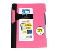 FindTape Five Star Advance Small 2-Subject Spiral Guard Notebook College Ruled, 6 in. x 9-1/2 in. (Pink)
