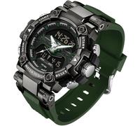 findtime Cool Designer Mens Watches Blue Large Face Mascul Relojes para Hombres Unique Electronics Sports Military Bolder Running Heavy Duty Watch, Green, sport