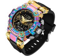 findtime Cool Designer Mens Watches Blue Large Face Mascul Relojes para Hombres Unique Electronics Sports Military Bolder Running Heavy Duty Watch, Color, sport