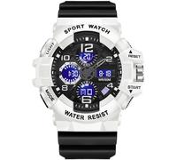 findtime Digital Watch Men's Watches Military Watch Men's Sports Digital Analogue Watch Outdoor Stopwatch 50 m Waterproof Sports Watch with Two Time Zones Light Alarm Clock Tactical Watch Men Boys,
