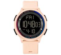 findtime Digital Women's Watch with 5ATM Waterproof Dual Time Countdown Thin Watch for Women Sports Watch with Luminous Numbers for Teenagers Women Pink Watch Girls, pink, Strap.