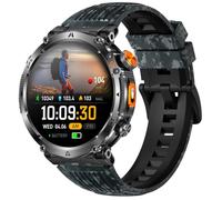 findtime GPS Military Smartwatch Men's with Compass Altimeter LED Torch Bluetooth Calls Sports Watch for Men Compatible with Android and iOS, Camouflage, Strap.