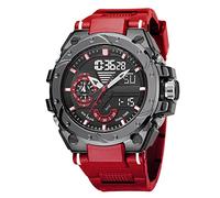 findtime Mens Digital Sports Watches Military Watches for Men 50M Waterproof Tactical Watches with El Light Stopwatch Alarm Casual Watch Black White Red
