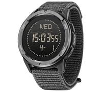findtime Men's Digital Watch Pedometer Step Counter Watches Compass Military Waterproof Wrist Watch Outdoor Sport Watch Calories LED Luminous Stopwatch Alarm Countdown Wristwatch Black Green