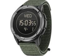 findtime Men's Digital Watch Pedometer Step Counter Watches Compass Military Waterproof Wrist Watch Outdoor Sport Watch Calories LED Luminous Stopwatch Alarm Countdown Wristwatch Black Green