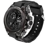 findtime Military Watch Men's Sports Watch Outdoor Tactical Watch Digital 5 ATM Waterproof Watches Men Alarm Clock Stopwatch Calendar Countdown Date, A-Black, Strap.