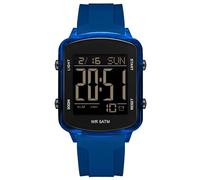 findtime Rectangular Digital Watch Waterproof Men's Women's Watch Luminous Numbers with Large Number Transparent Case Chronograph Stopwatch Alarm Outdoor Multifunction Sports Watch Gold White, blue