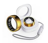 findtime Smart Ring Gold Fitness Ring Android iOS Heart Rate Blood Oxygen Blood Pressure Sleep Monitor Step Counter Activity Tracker for Sports Time, Distance, Calories