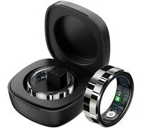 findtime Smart Ring Heart Rate Monitor Sleep Tracker Gesture Control Ring Fitness Tracker Blood Pressure Blood Oxygen Pedometer Step Counter Health Smart Rings for Women Men with Charging Case