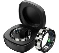 findtime Smart Ring Heart Rate Monitor Sleep Tracker Gesture Control Ring Fitness Tracker Blood Pressure Blood Oxygen Pedometer Step Counter Health Smart Rings for Women Men with Charging Case
