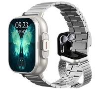 findtime Smart Watch with Earbuds, Make/Answer Calls Bluetooth Earphones, Fitness Tracker Heart Rate Blood Pressure Monitor Sleep Tracker, Pedometer Step Calories Counter Smartwatches for iOS Android
