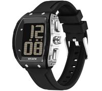 findtime Talking Clock with Large Digital Numbers for Visually Impaired Blind People, Seniors, White Wrist Watch, Easy to Read, silver, Strap.
