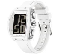 findtime Talking Clock with Large Digital Numbers for Visually Impaired Blind People, Seniors, White Wrist Watch, Easy to Read, White, Strap.