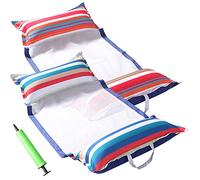 FindUWill Fabric Pool Hammock Floats, XL, 2Pack Inflatable Water Hammocks Floaties 4-in-1 (Saddle, Lounge Chair, Hammock, Drifter), Pool Float Lounger for Adults