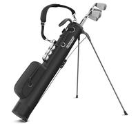 Findway Golf Stand Carry Bag with Strap, Lightweight Easy to Carry and Durable Pitch n Putt Golf Bag for The Driving Range, Par 3 and Executive Courses, 31.5 inches Tall (PBK)