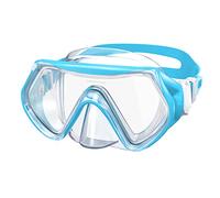 Findway Kids Snorkel Mask, Swimming Goggles with Nose Cover, Anti-Fog, 180° Clear View, Blue, Age 5-16 Years