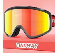 Findway Ski Goggles for Men and Women, Anti-fog UV Protection Skiing Goggles for Adult and Youth, Snowboarding Goggles Windproof Snowboard Jet Snow, Ski Goggles OTG Over Helmet Compatible, Anti-glare