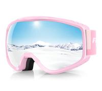 Findway Ski Goggles For Women Men Youth Teen, Snowboarding Goggles Over Glasses Compatible Helmet, Anti-fog UV Protection, Anti-glare Skiing Goggle Pink For Skiing Snowboarding