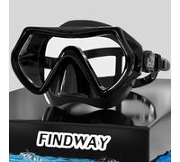Findway Snorkel Mask,180°view Snorkelling Mask Adult & Junior, Diving mask Anti-Fog & Anti-UV Tempered Glass, Wide View Snorkel Mask, Easy Adjustable Strap Mask for Diving, Snorkelling and Swimming