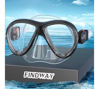Findway Snorkel Mask for Kids,Swimming Goggles Kids with Nose Cover for 4-14 Year Olds Boys and Girls Swim Goggles Comfortable Fit,Waterproof,No Leakage,Rose red White Diving Masks for Children