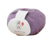 Fine 20g/140m Mohair Yarn, Hand-Knitting Baby Wool Crochet Yarns, DIY Material Soft Thin Wool Yarn for Sweater(Purple)