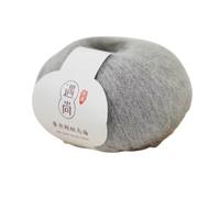 Fine 20g/140m Mohair Yarn, Hand-Knitting Baby Wool Crochet Yarns, DIY Material Soft Thin Wool Yarn for Sweater(Grey)