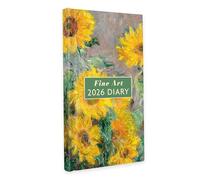 Fine Art 2026 Slim Weekly Diary | Hardback Pocket Planner with Forward Planning & Monet Water Lilies & Van Gogh Sunflowers Covers