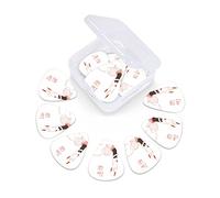 Fine Art Guitar Picks 12 Pack Universal ABS Guitar Picks,Funky Digital Paint Streets Sketch Style Unusual Trees Grunge Outside Urban Design,for Acoustic and Electric Guitar